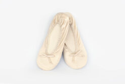 Satin padded foldable slipper
