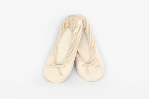 Satin padded foldable slipper